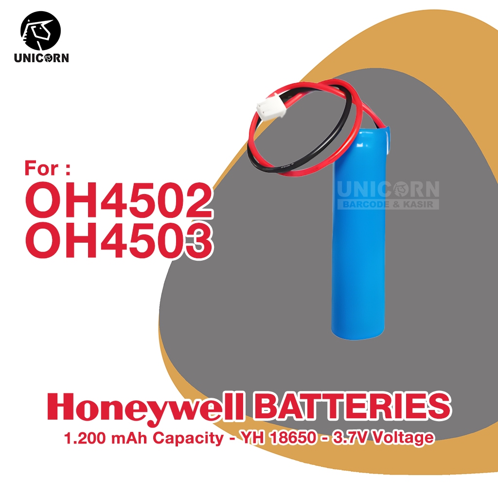

Baterai Barcode Scanner Honeywell OH4502 OH4503 OH-4502 4503 - Battery YH 18650 3.7V 1200mAh