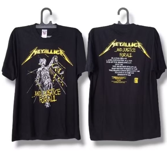 kaos METALLICA |built up 24s tanpa jahitan samping