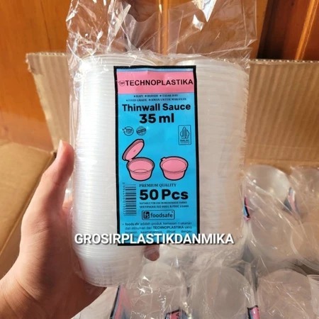 [ 1 Karton 1200 PCS ] THINWALL CUP SAMBAL 35 ML FOODSAFE / TEMPAT SAOS PLASTIK 35 ML / CUP SAUCE TUT