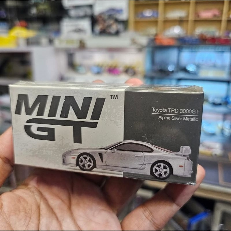 mini GT 200 toyota supra trd 3000gt alpine silver metalic super GR lbwk 64 scale silhouette hot whee