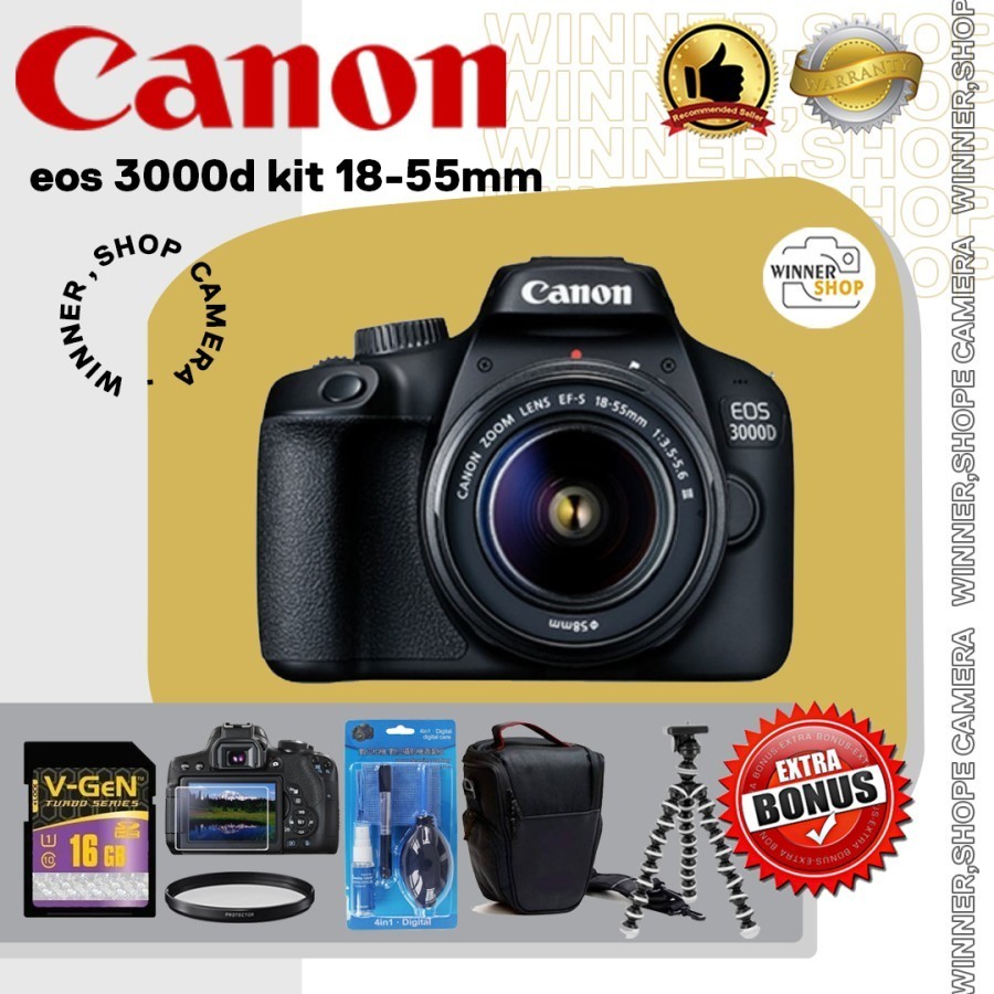 Kamera Canon 3000D Kit 18-55mm III Canon EOS 3000 D Camera DSLR Wifi