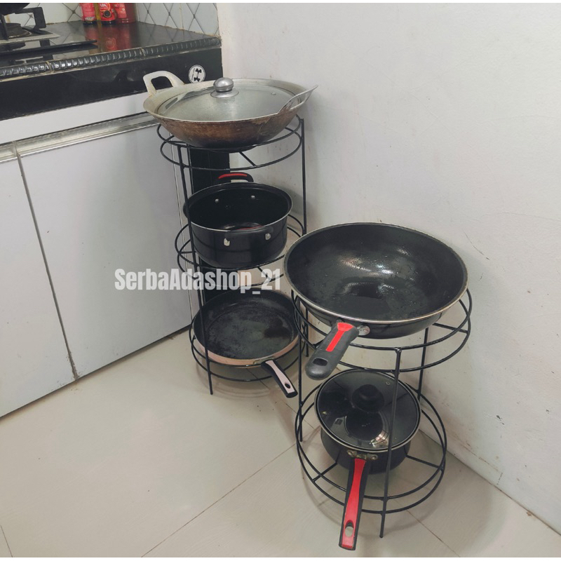 Rak wajan dan panci.bahan besi kuat.