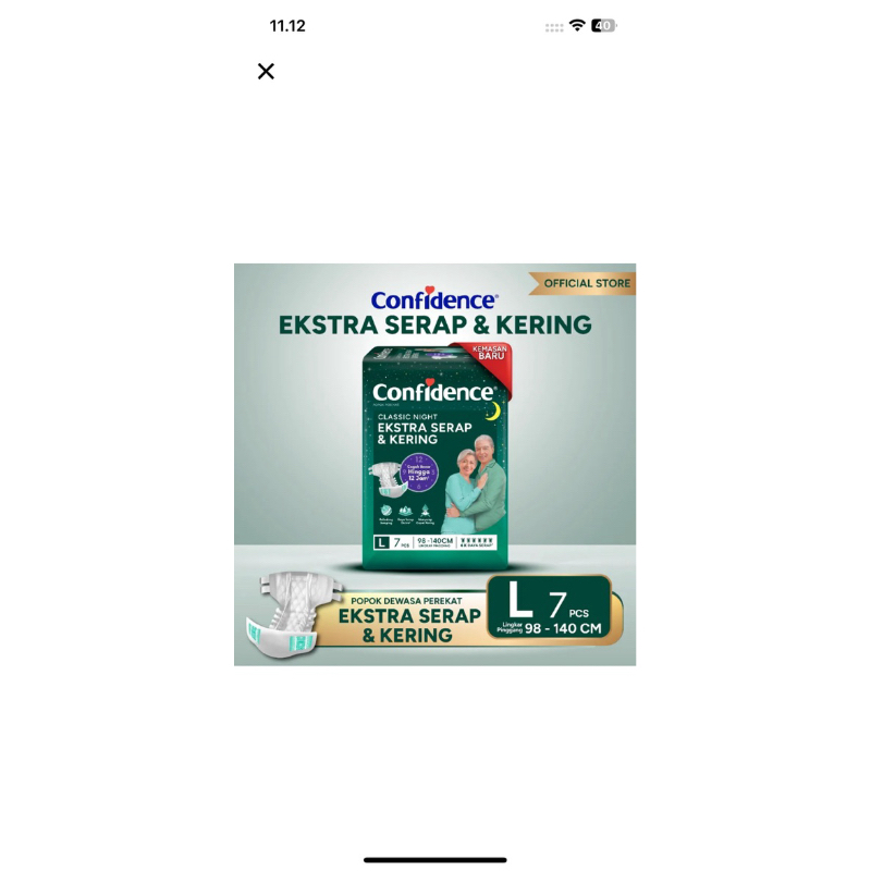 Popok dewasa confidence L7