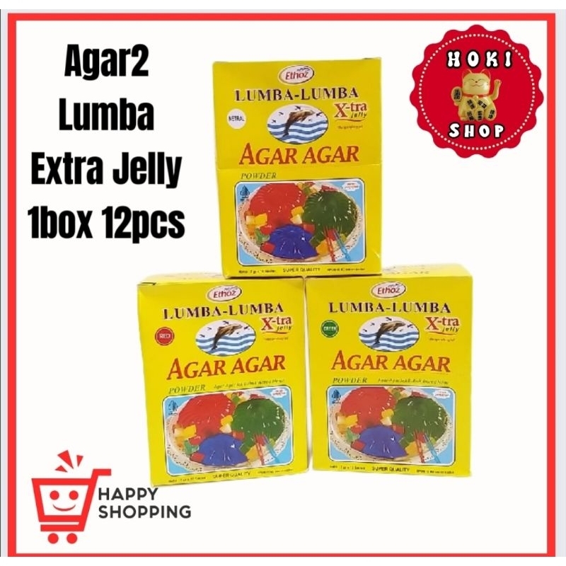 

Agar Agar Lumba Lumba Extra Jelly 1box isi 12pcs / Agar Lumba Xtra / Tepung Agar Agar