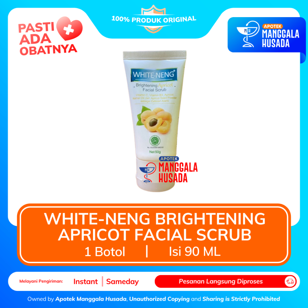 WHITE-NENG BRIGHTENING APRICOT FACIAL SCRUB @ 50 GR