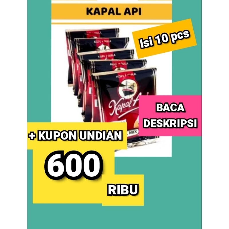 

Kopi Kapal api 10 spesial mix Hitam item Rencengan Saset Sachet Renceng Murah 10 pcs