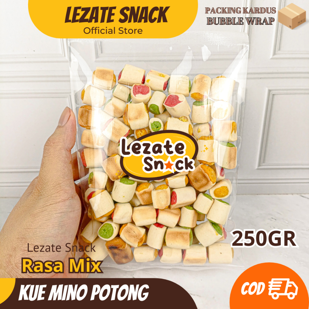 

Nopia Potong Mix 250gr Kue Mino Potong Murah Enak Lezat / Kue Mino Nopia Cemilan Jadul Rasa Campur Gula Jawa
