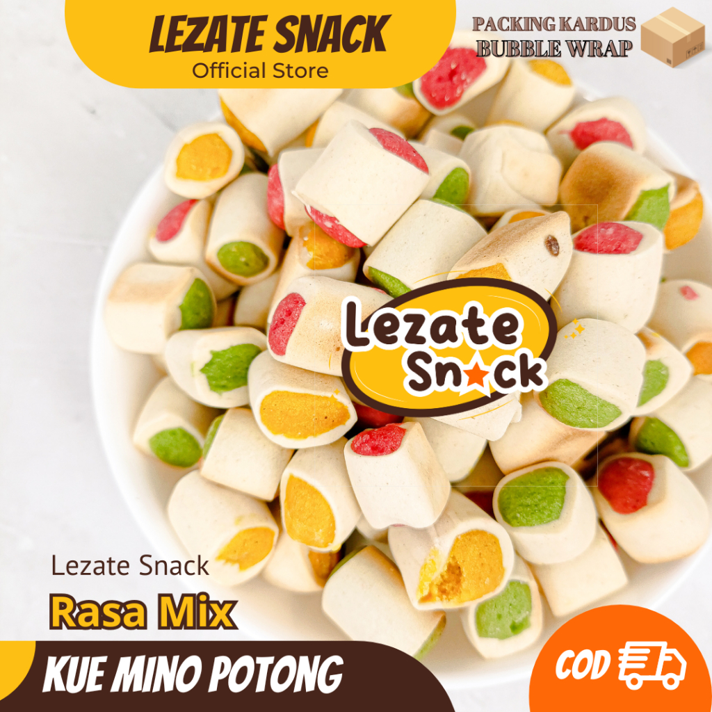 

Nopia Potong Mix 250gr Kue Mino Potong Murah Enak Lezat / Kue Mino Nopia Cemilan Jadul Rasa Campur Gula Jawa WAP SHOP