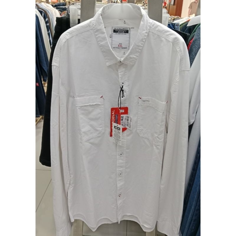 Kemeja panjang pria Cardinal jeans original mens CAKAI02637J 08A atasan pria pakaian pria kemeja pri