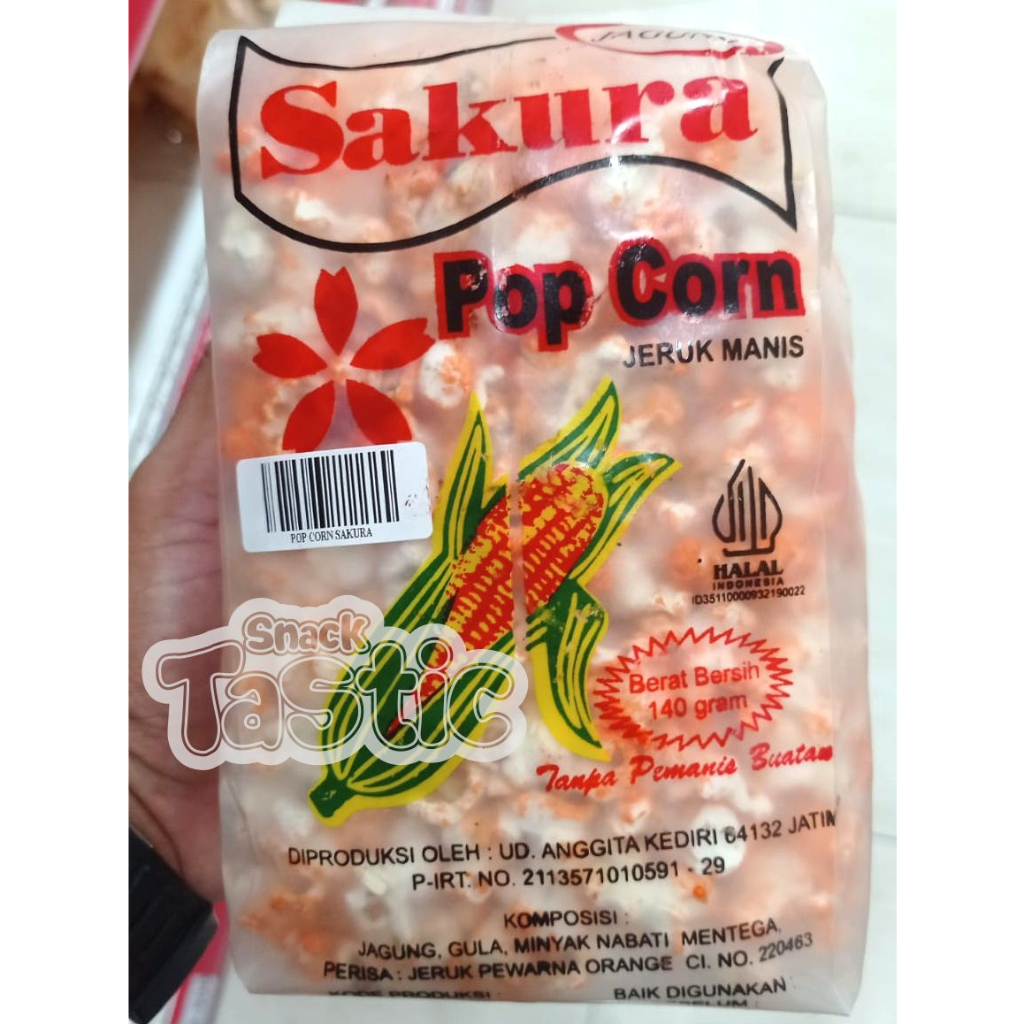 

POP CORN SAKURA JERUK MANIS 140GR / camilan Dan oleh-oleh khas Magelang, Jogja, purworejo, wonosobo