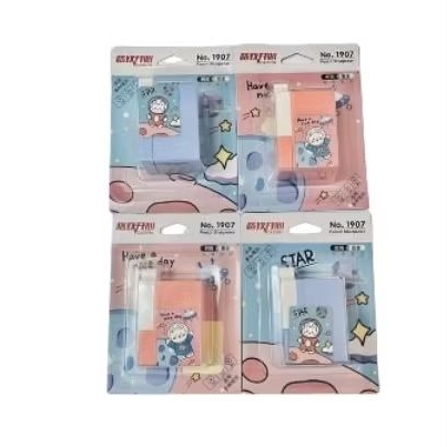 

Rautan pensil mini fancy motif kartun / Rautan fancy kartun warna pastel (1 pcs) / Serutan pensil mini fancy kartun warna pastel