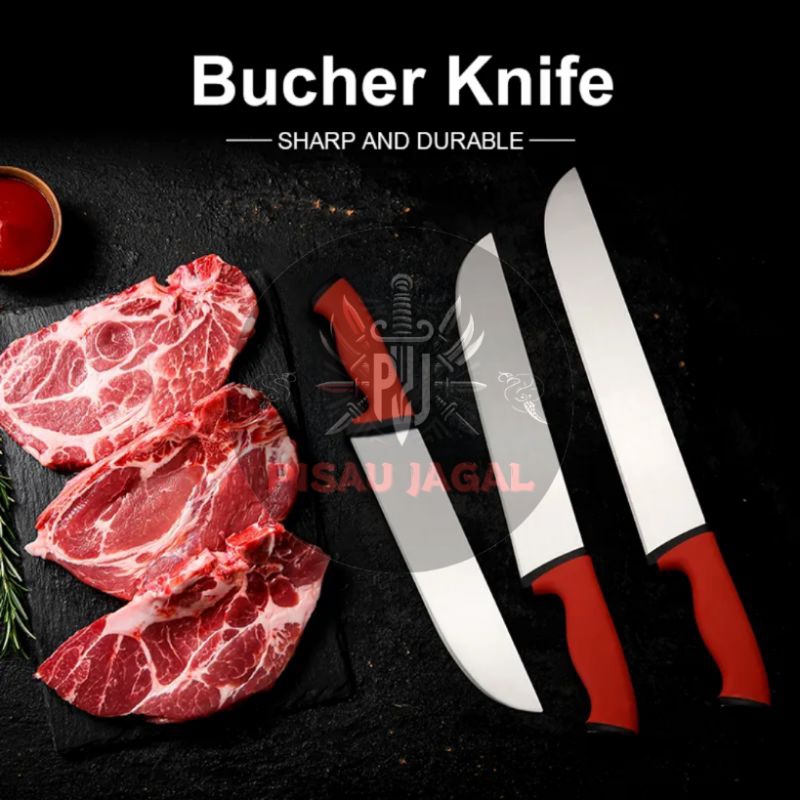 Pisau Tuomei Butcher Straight Handle Anti Slip
