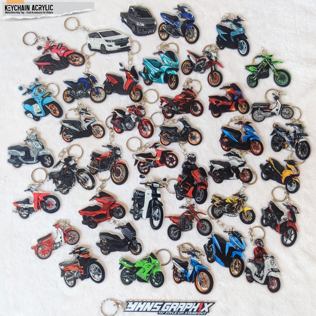 Gantungan Kunci Akrilik Motor Matic Yamaha – Full Series Matic Keren & Unik YHNS GRAPHIX