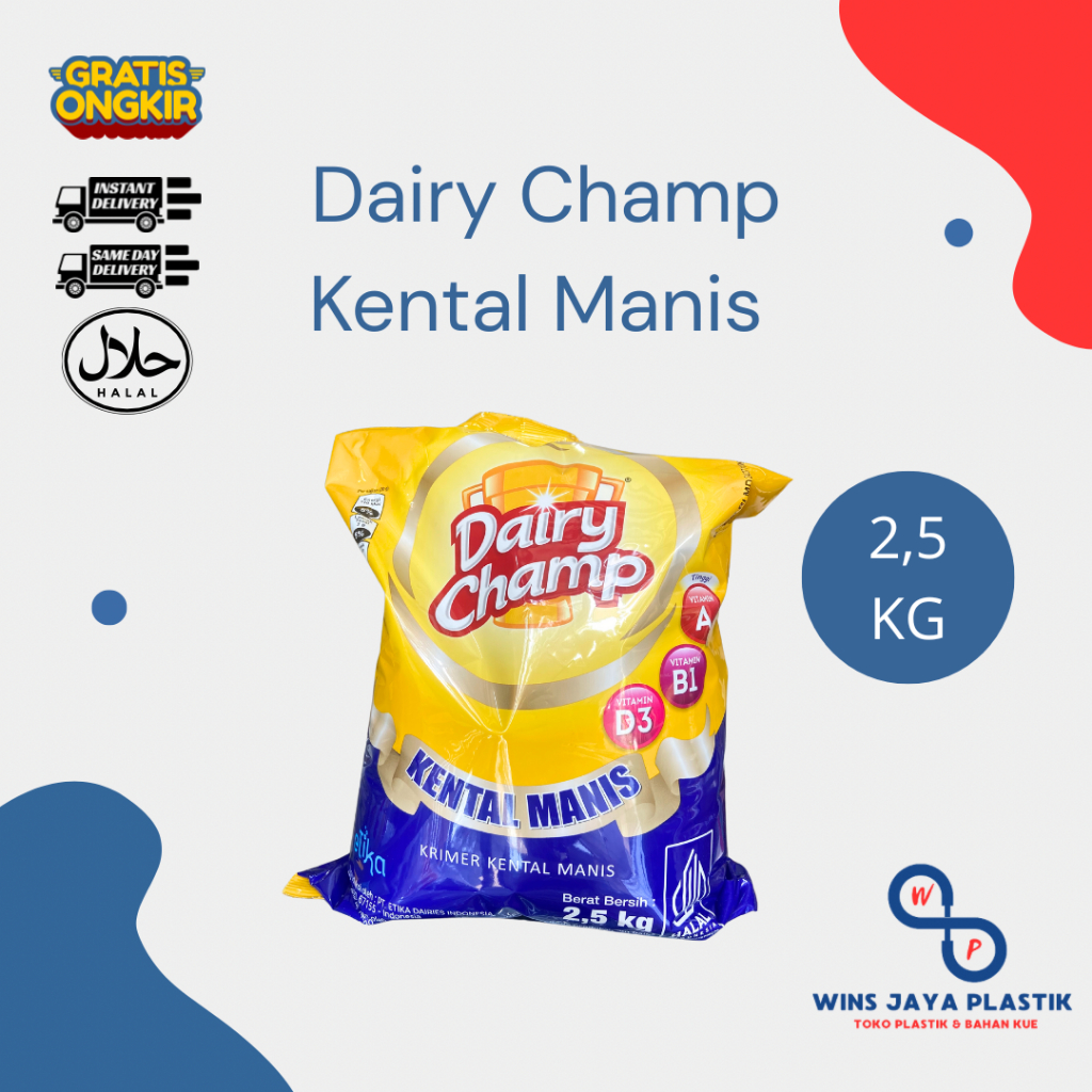 

Dairy Champ Susu Kental Manis 2.5Kg | SKM Dairychamp | Susu Dairy Champ | Bantal Pouch 2.5Kg