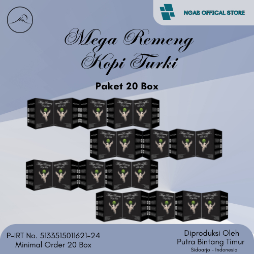 

MEGA REMENG - Kopi Turki Paket 20 Box (100 Sachet) - Original
