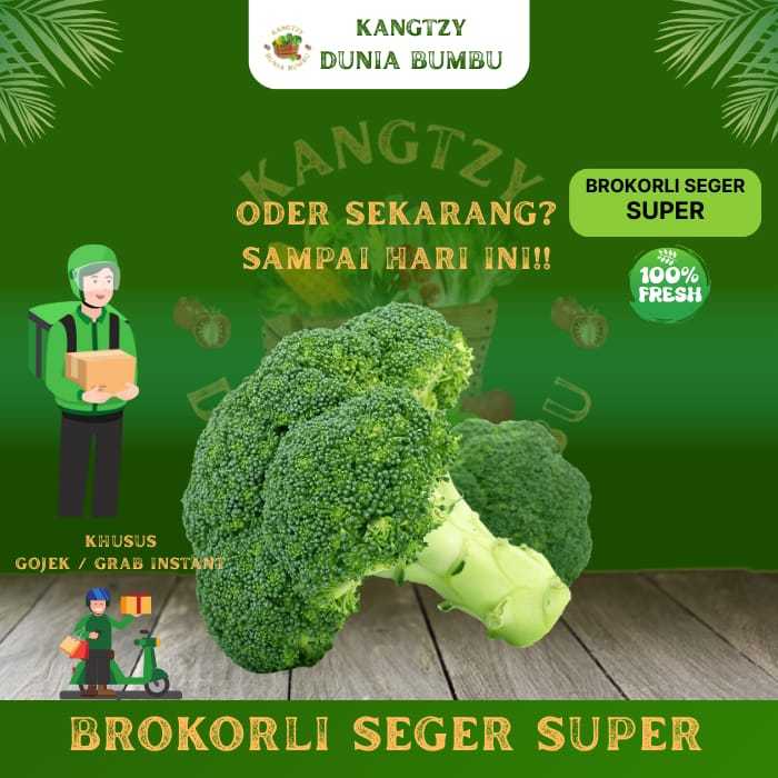 

Brokoli Segar Premium ukuran kemasan 1kg, 500g, 250g, 100g KHUSUS GRAB / GOJEK INSTANT DB14