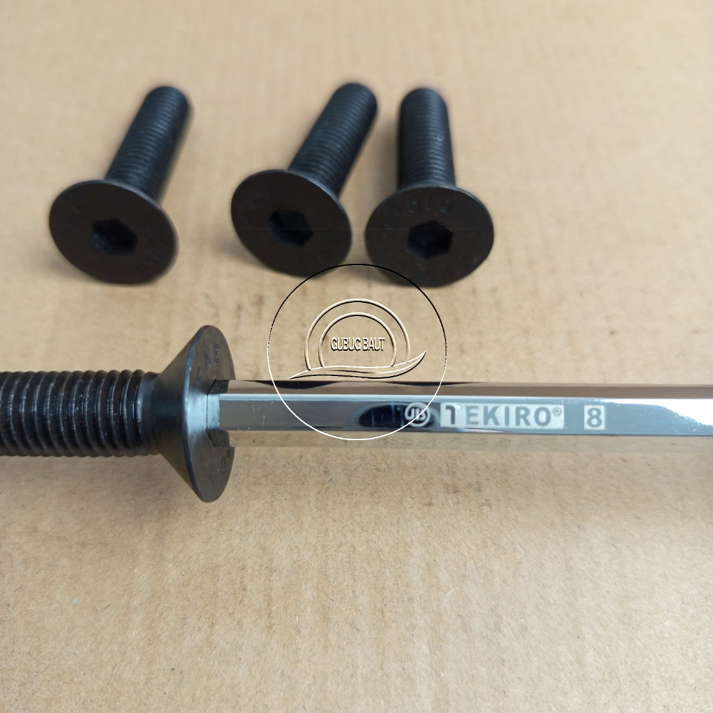 BAUT L VERSENG M12X50 BAJA KUNCI L 8 L8 PANJANG 5CM 5 CM BAUD JFL JF L M12 X 50 PITCH DRAT 1.75 DIAM