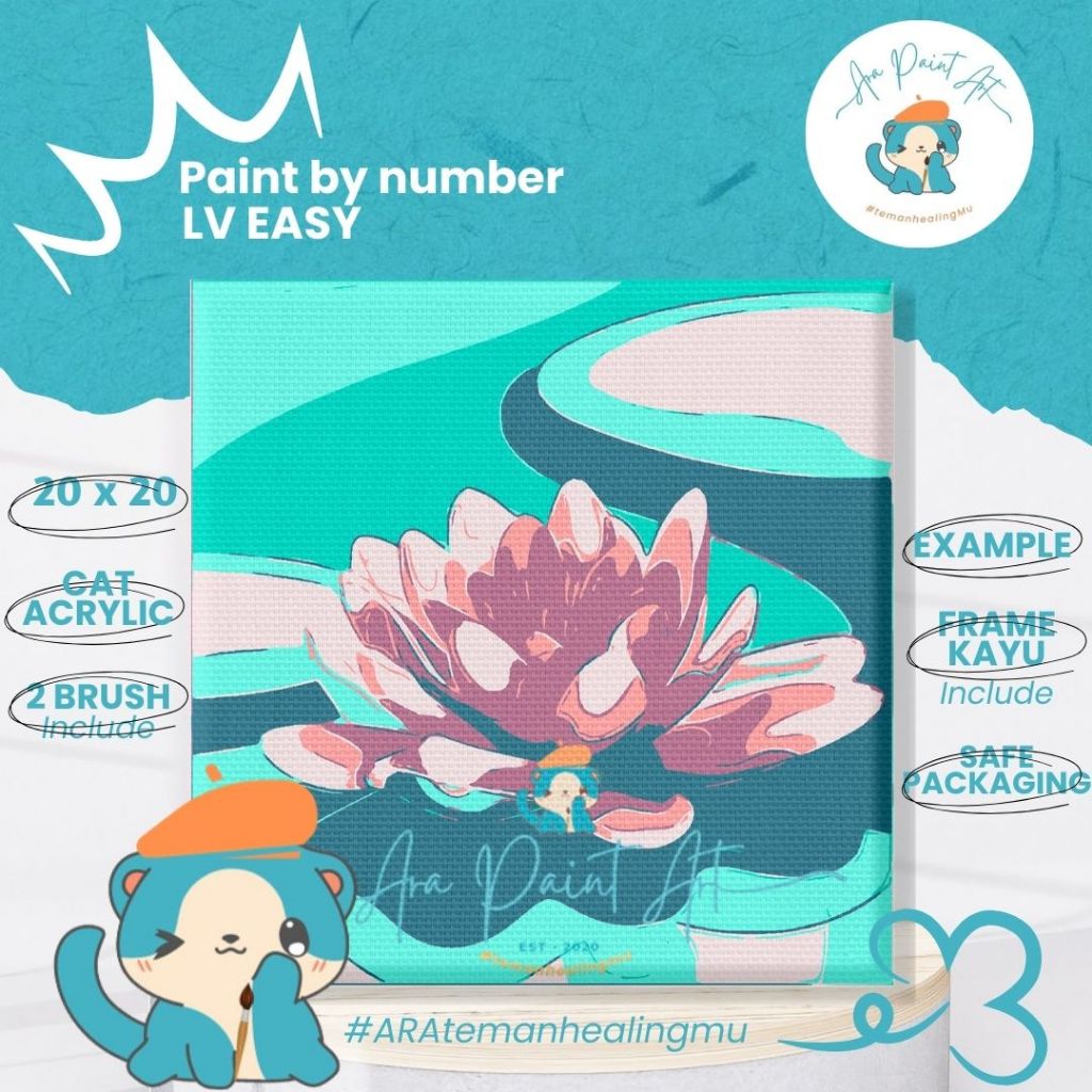 

Ara Paint Art FLORAL SERIES Paint by numbers kit I Painting I Painting by number I Kado Wisuda I Kado unik