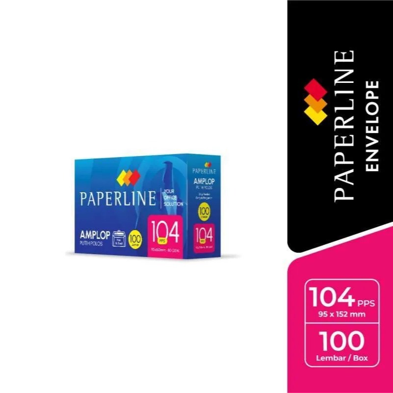 

Paperline Amplop Putih Kecil No. 104 Ukuran 95mm x 152mm tebal 80 gsm