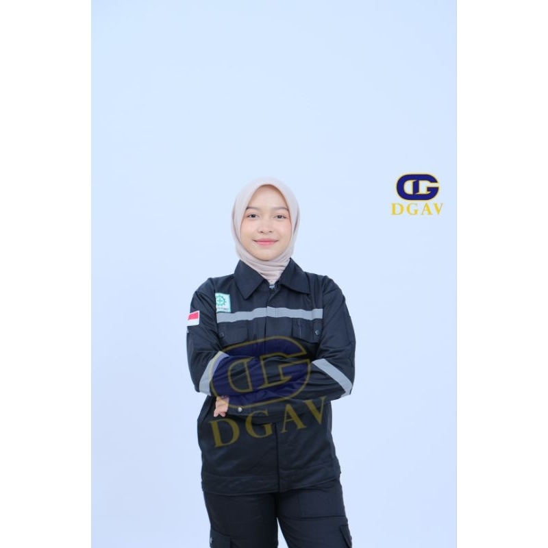 Wearpack safety,baju kerja atasan,seragam kerja hitam polos