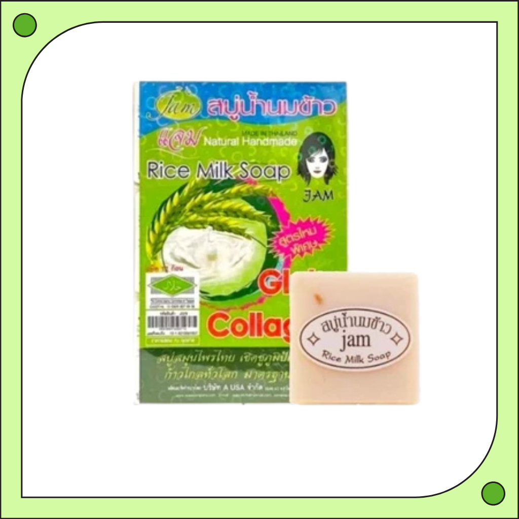 Sabun Beras Original Asli Thailand Mencerahkan Kulit / Jam Rice Susu Milk Soap Original Thailand