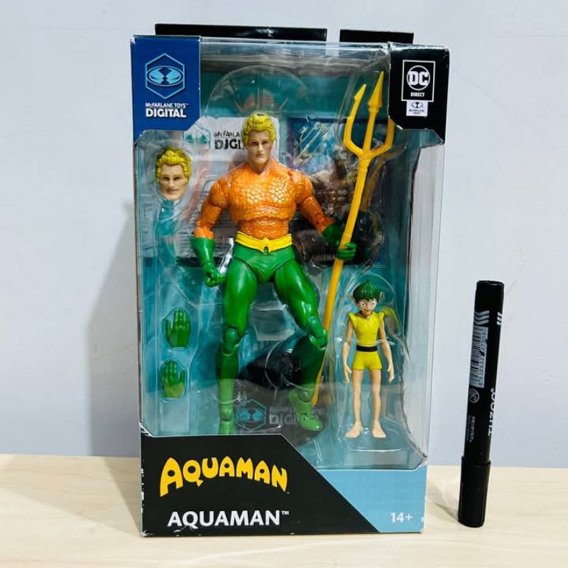 mainan McFarlane Aquaman Action Figure MCFARLANE TOYS DIGITAL DC MULTIVERSE AQUAMAN DC CLASSICtinggi