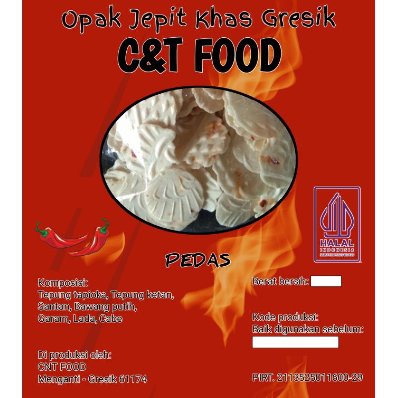 2Xbtygneal Sakha Snack ) Opak Jepit Pedas Khas Giri Gresik Opak Gurih Opak Pedas Khas Gresik Opak