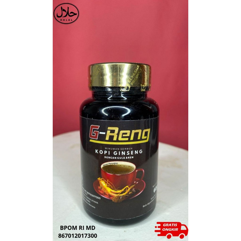 

Kopi G-Reng Kopi Gingseng Stamina Pria Extra Gingseng Alami 100% BPOM & HALAL
