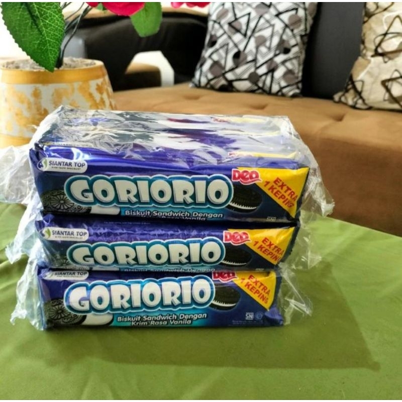 1 dus Goriorio biskuit vanila coklat eceran 1000 isi 120 pack