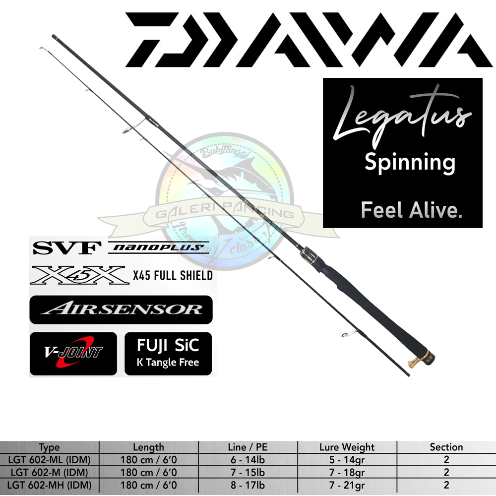 Joran Pancing Daiwa Legatus 602ML 602M 602MH Galatama Series