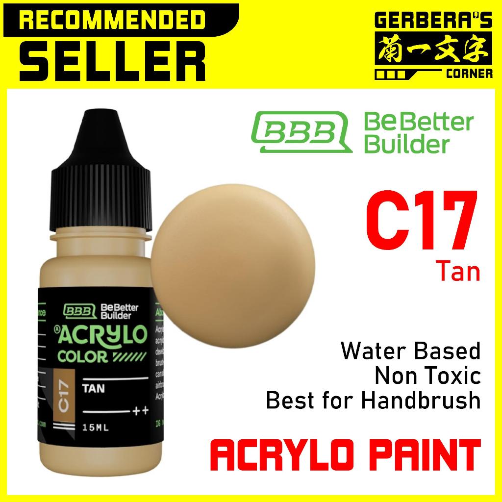 

ACRYLO PAINT C17 TAN - BOTOL TETES - Water Based Paint Cat Kuas Airbrush