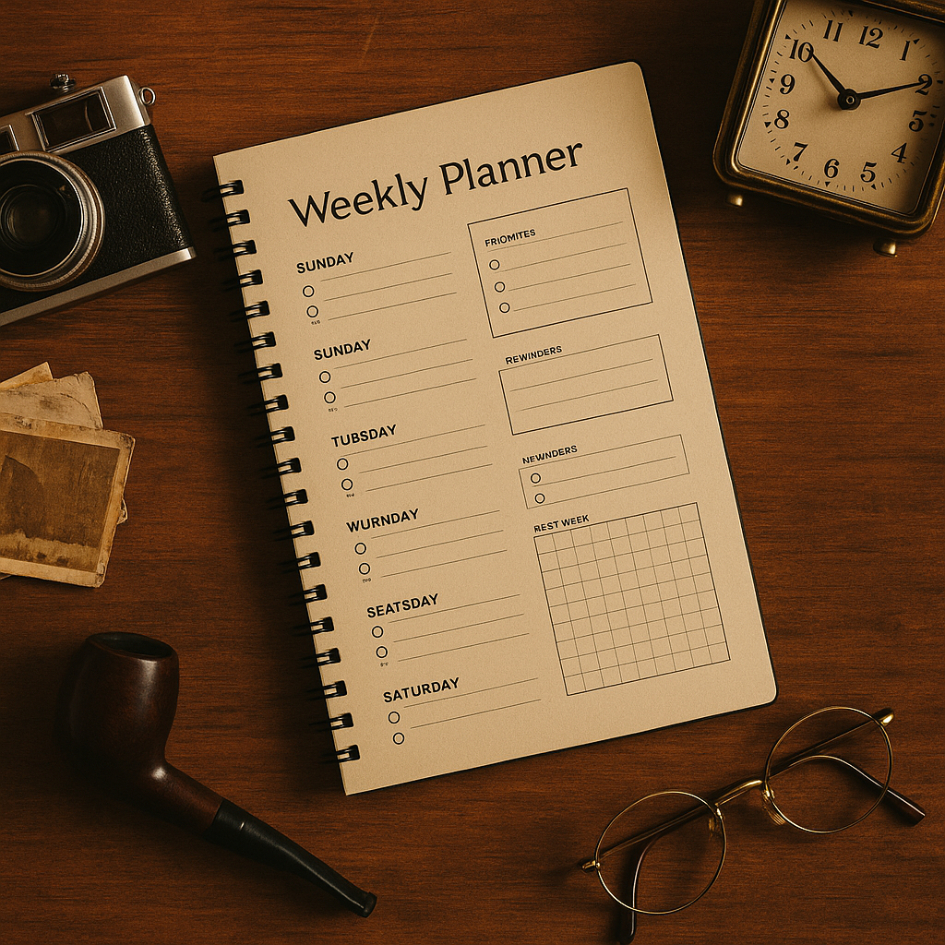 

Planner Harian / Agenda / Notebook / Journal / Weekly / Daily / table to-do-list Kraft Cover Spiral