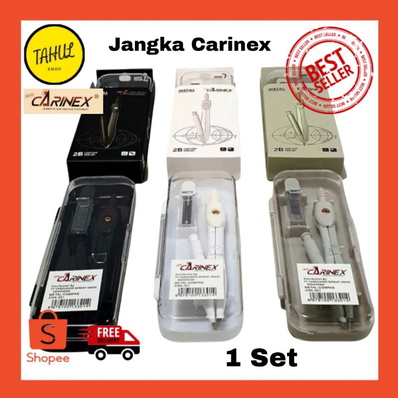 

1 Set !!! Jangka Besi + refill / Metal Set CARINEX