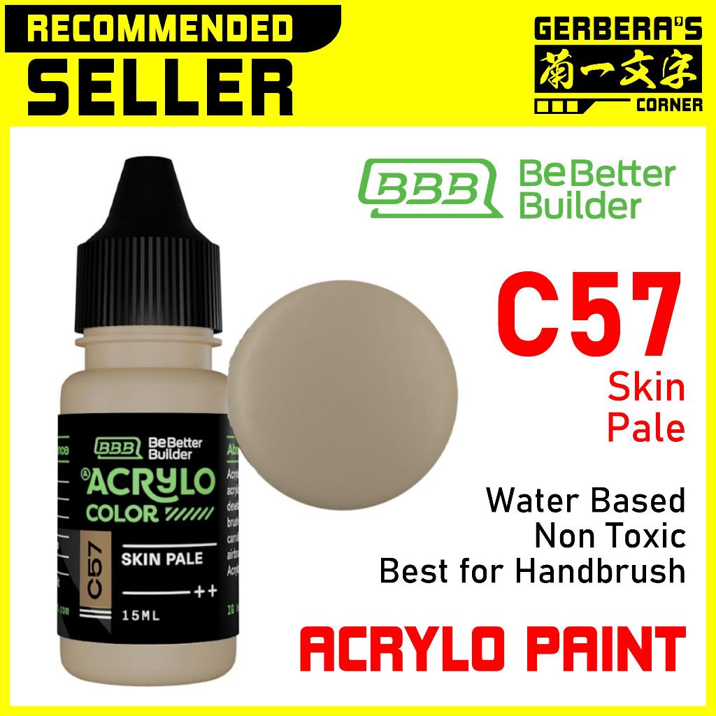 

ACRYLO PAINT C57 SKIN PALE - BOTOL TETES - Water Based Paint Cat Kuas Airbrush