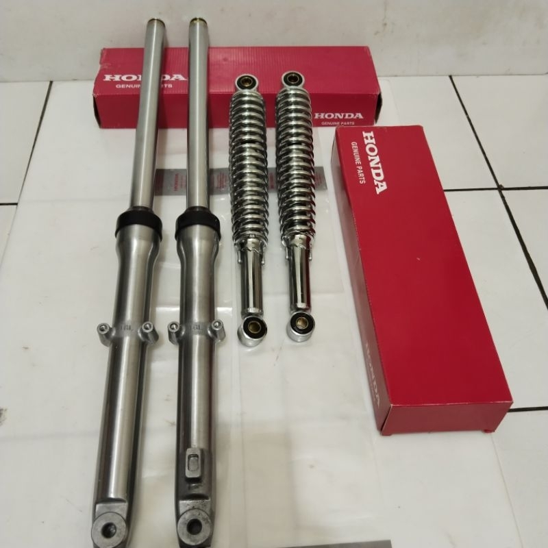 AS SHOCK DEPAN TABUNG + SHOCKBREAKER BELAKANG GF6 HONDA WIN 100 SEPASANG ORI