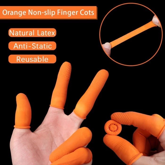 SARUNG JARI TANGAN KARET LATEKS - LATEX RUBBER FINGER GLOVE GLOVES