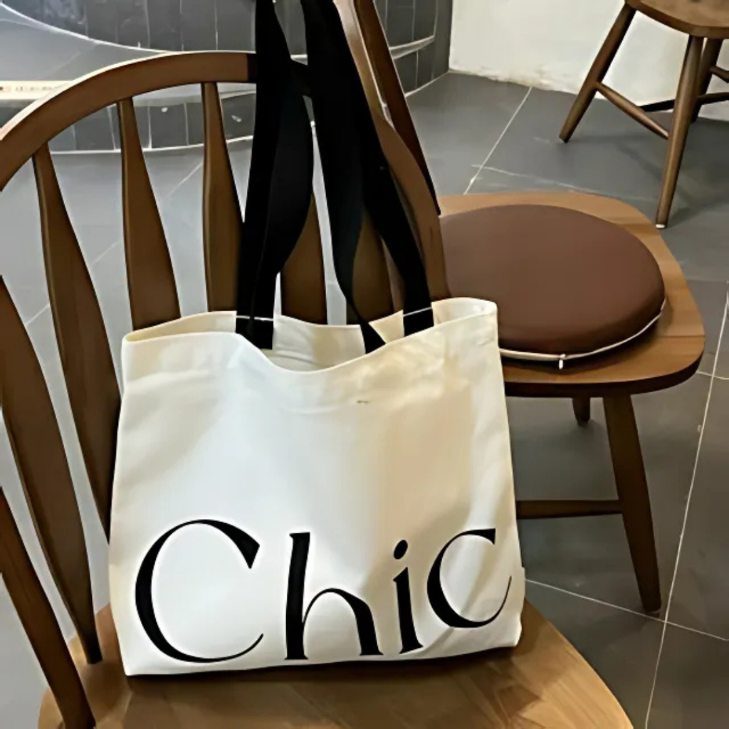 dem_,sare - ADS006 CHICEA Tas Tote Bag Wanita Remaja Kuliah ToteBag Kanvas Motif Lucu Tas Fashion Ba