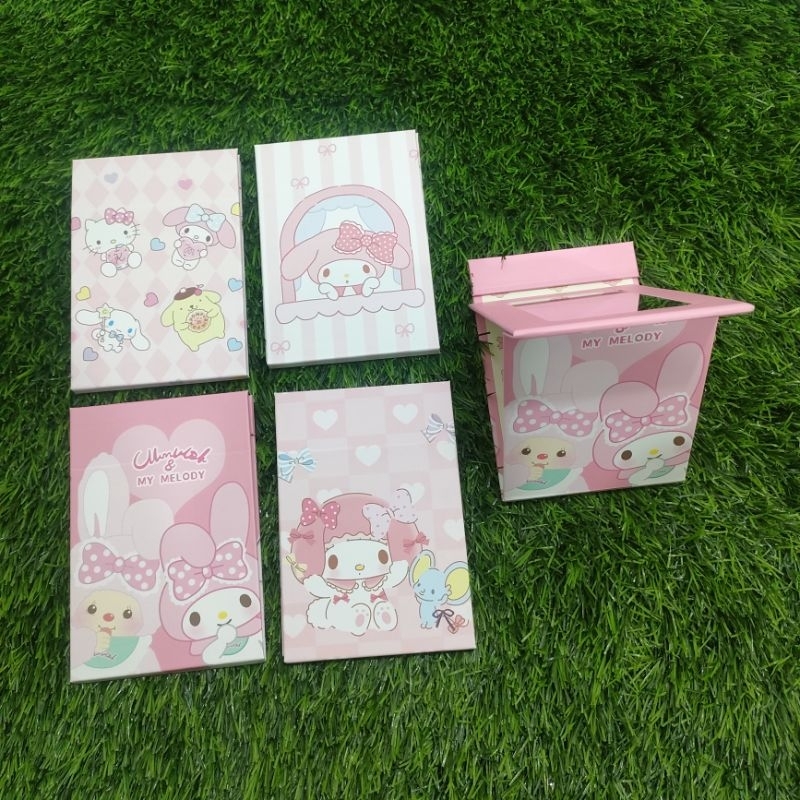 COD Cermin Lipat Kotak Model Cover Buku Karakter Lucu Cermin Lipat Sanrio Kaca Make Up Lipat Persegi
