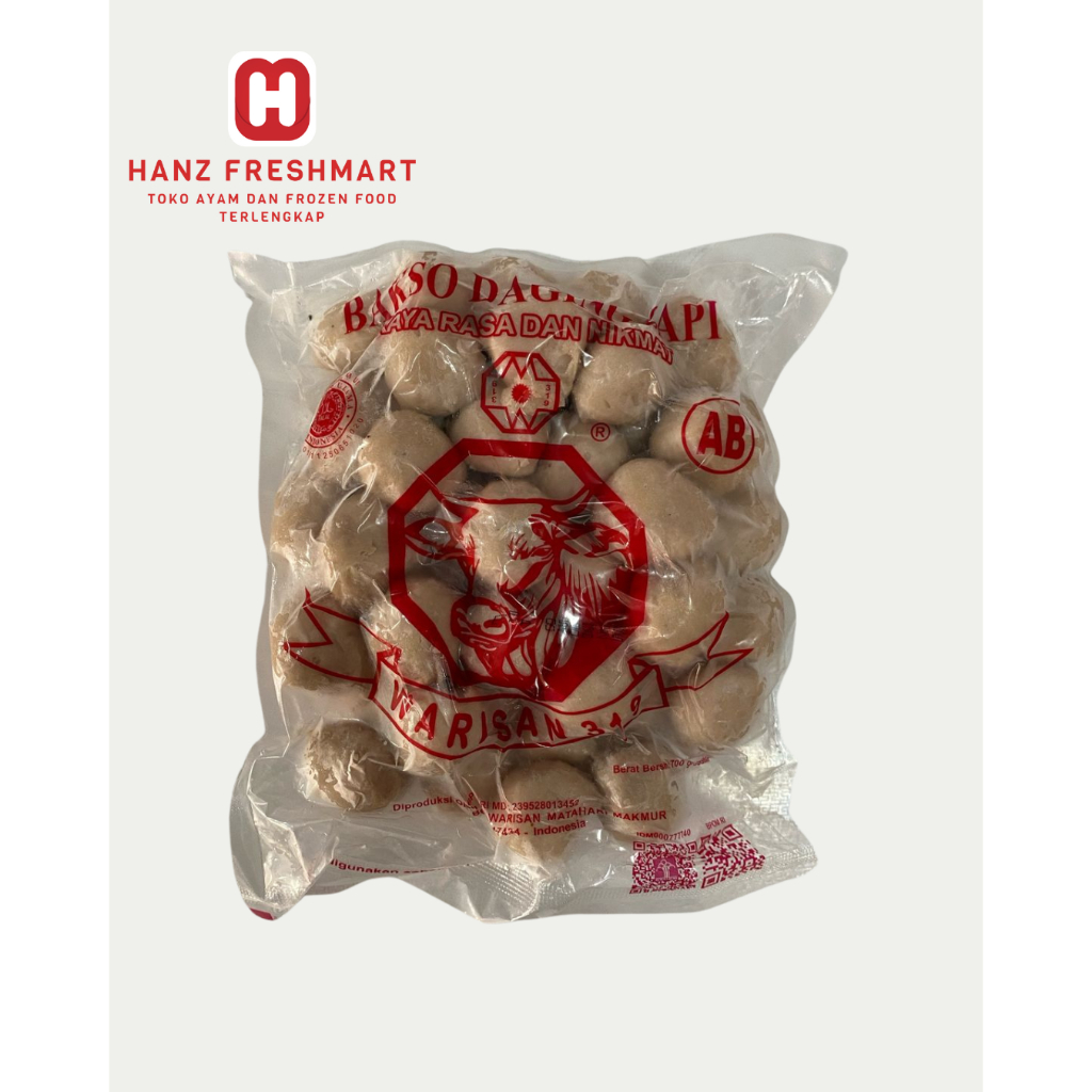 

Warisan 319 Bakso Daging Polos isi 50 - Hanz Freshmart
