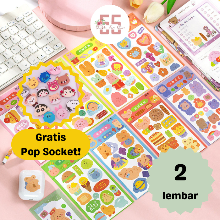 

Sticker Aesthetic Dekorasi Jurnal Scrapbook Motif Kartun Lucu - 021