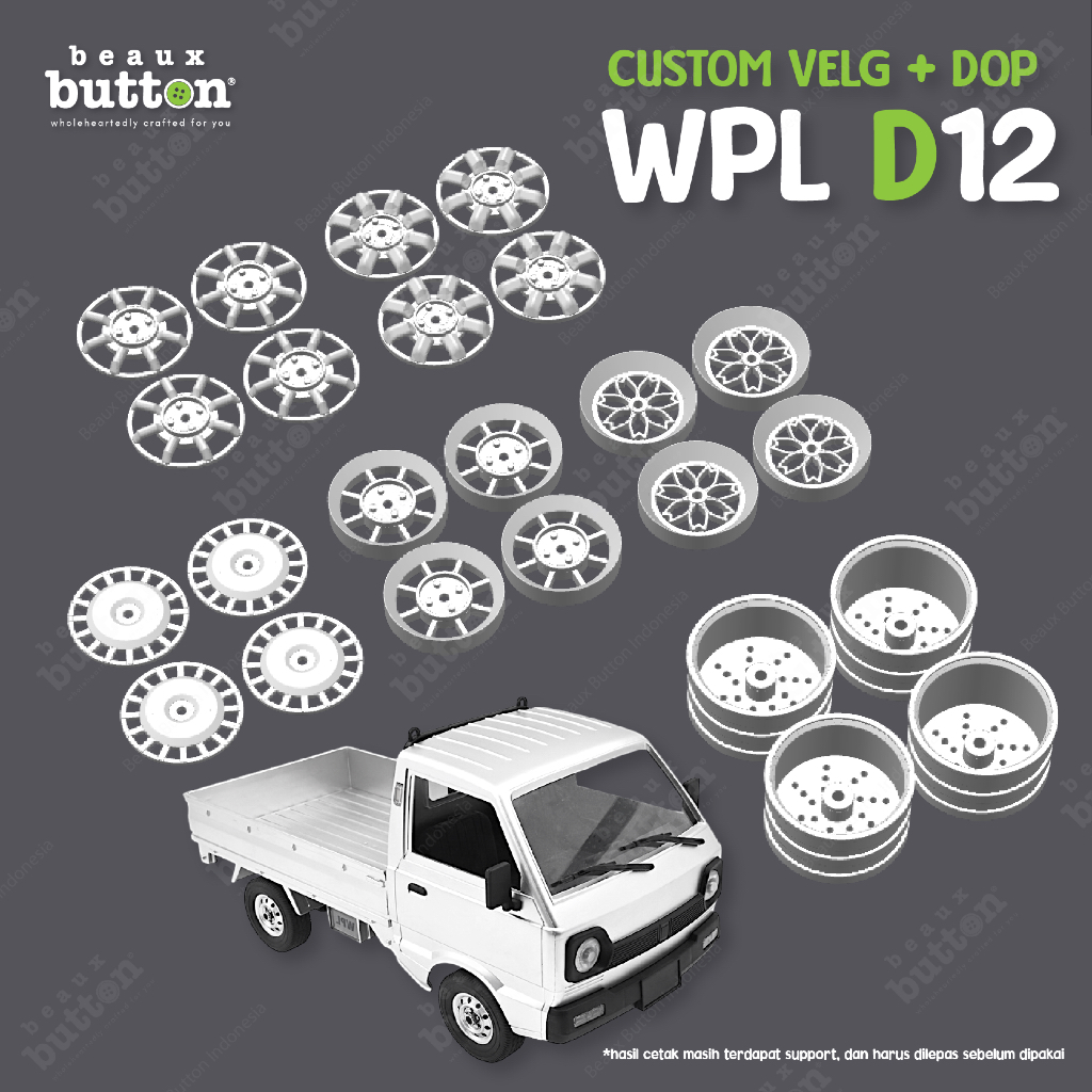 VELG DOP RODA BAN WPL D12 RC - MOST WANTED