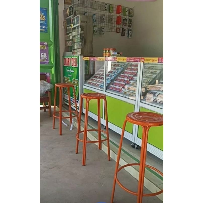 kursi cafe, konter hp, warung, coffe shop bahan full besi tinggi 75CM