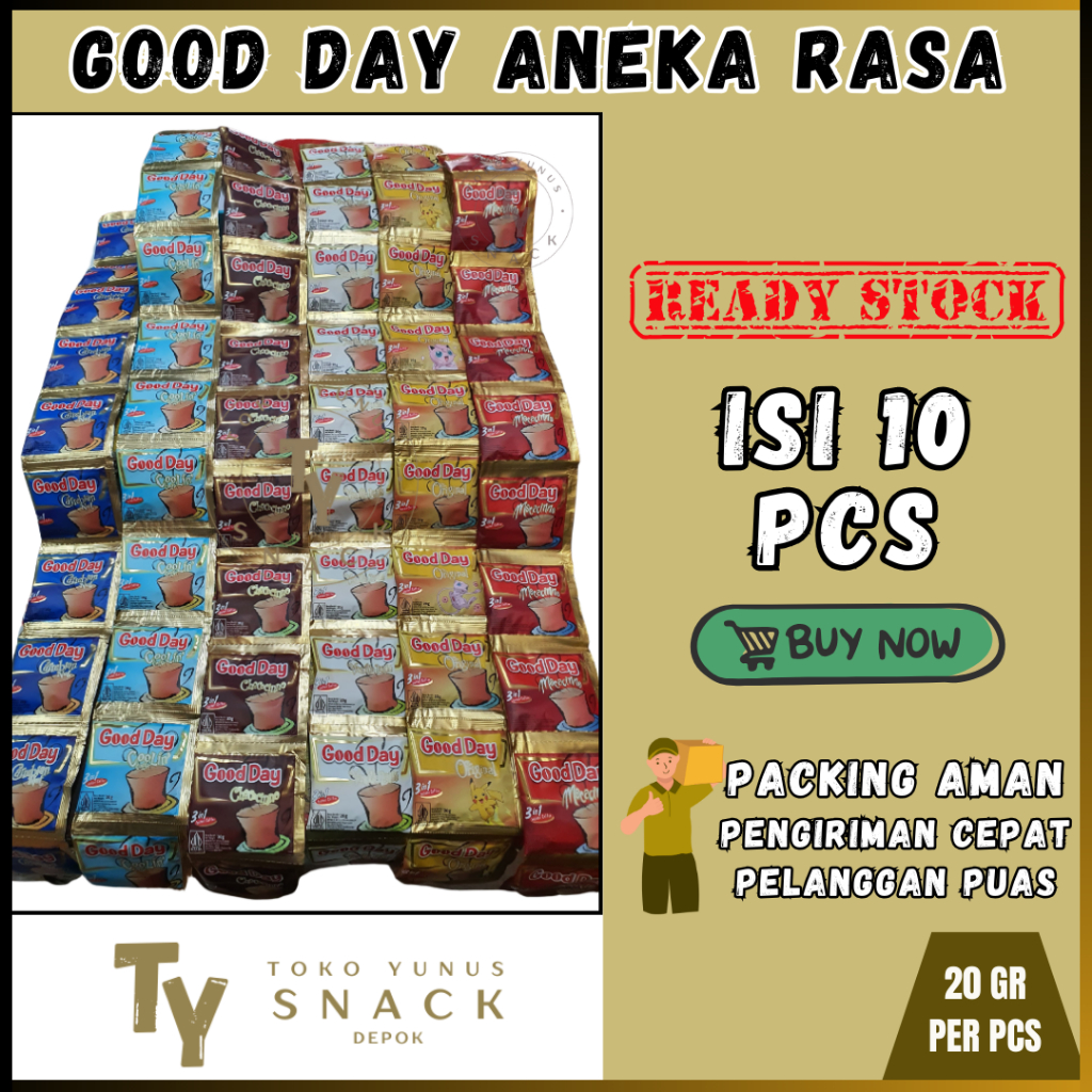 

KOPI GOOD DAY BUBUK 1 RENCENG ISI 10PCS @20GR