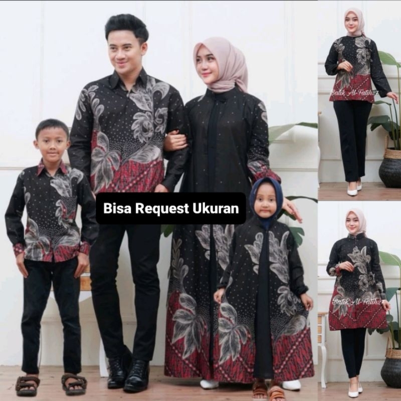 BAJU SERAGAM BATIK COUPLE GAMIS PASANGAN SARIMBIT KELUARGA CUSTOM ANAK & JUMBO / ATASAN KEMEJA PRIA 