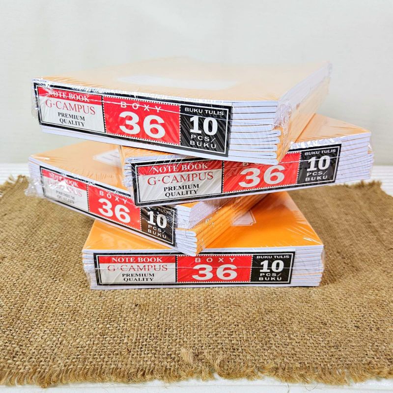 

Buku Tulis G Campus ukuran boxy maxy panjang isi 36 lembar 10 buku cover craft coklat