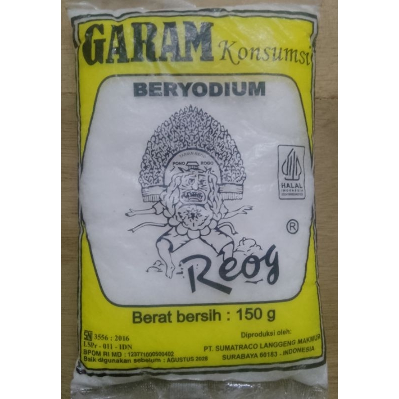 

Reog Garam konsumsi beryoudium neto 150gram isi 20 pcs