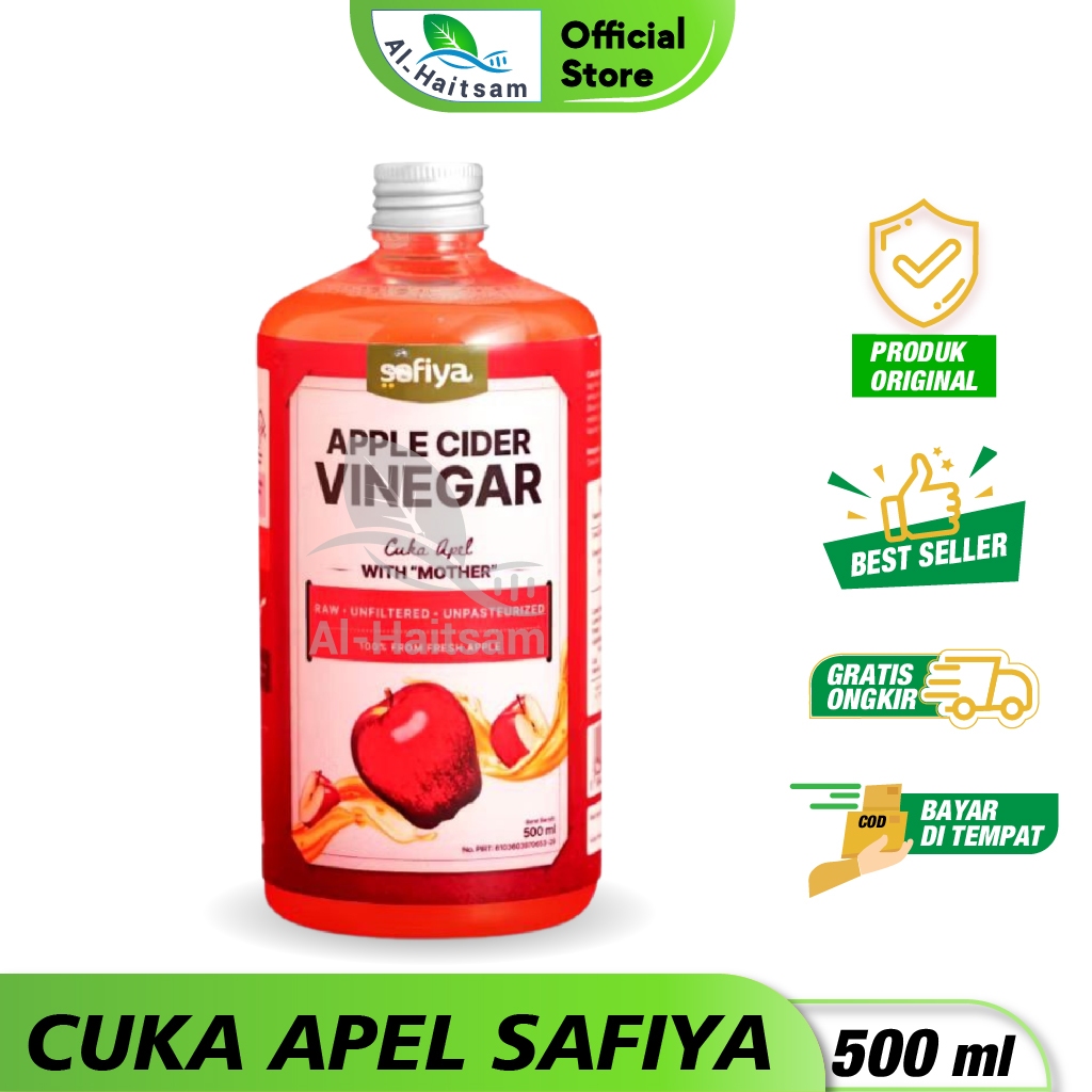 

Cuka Apel Safiya 500 ml - Cuka Apel Murni Apple Cider Vinegar With Mother