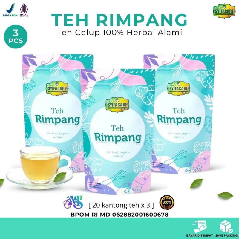 

(PAKET 3PCS ) Teh Rimpang Syifacare Minuman instan Rempah Jahe Kunyit