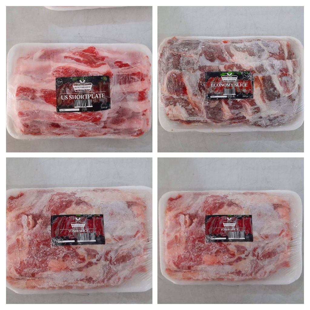 

BUTCHER Beef Slice Yoshinoya 500gr | US Short Plate Slice 500gr | Mix Slice Daging Sapi 500gr | Daging Slice Frozen