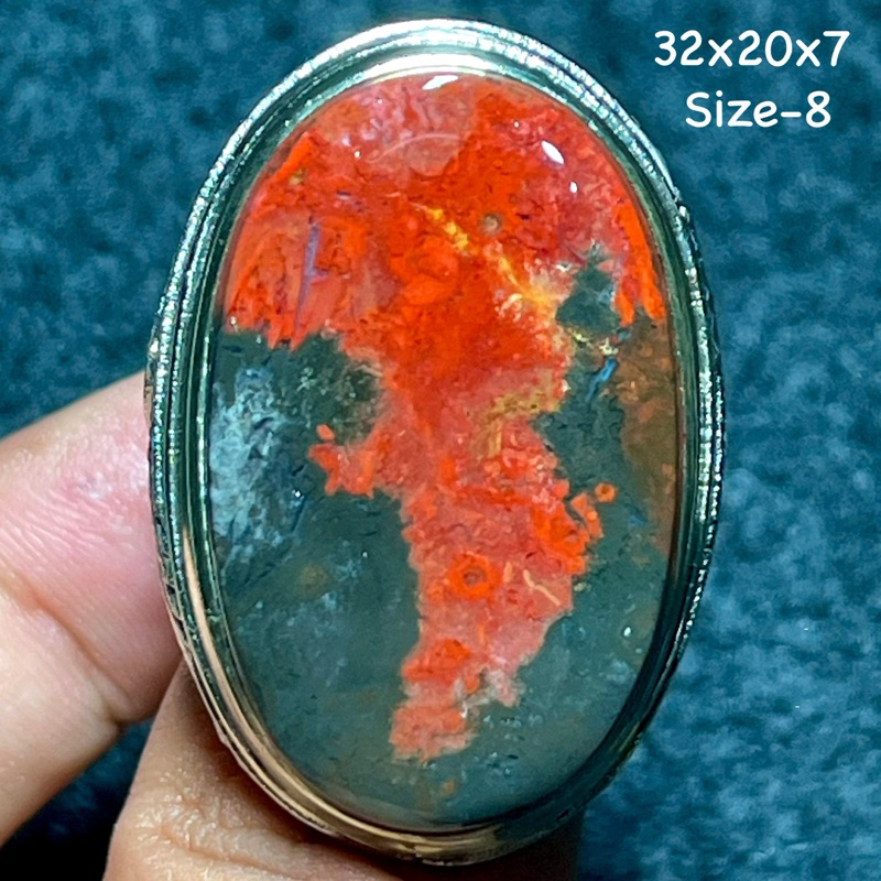 Cincin Batu Akik Natural Garut Merah (Asli Alam)